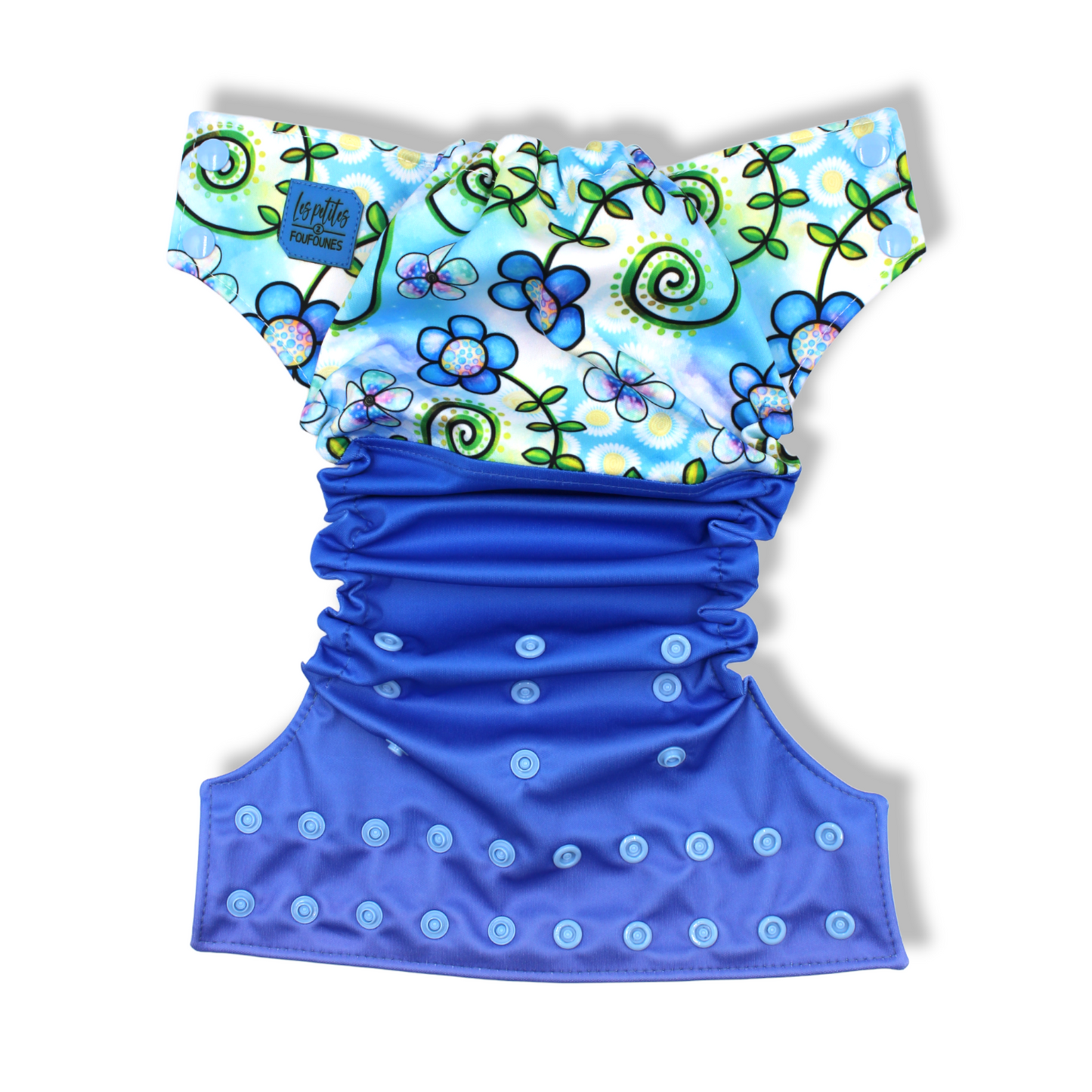 Diapers - Crazy Flowers - Blue